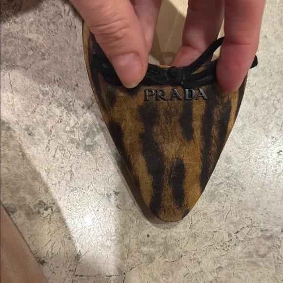 Prada Leopard Print Ballet Flats size 37.5